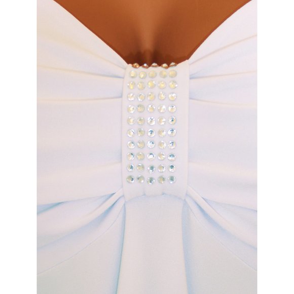 FunFash Rhinestones Top Made in USA White or Blue - Picture 5 of 7